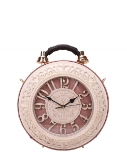 Vintage Clock Satchel Bag 2020 TAN